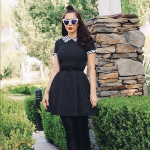 NWT Smak Parlour Polka Dot Bat Dress-MED